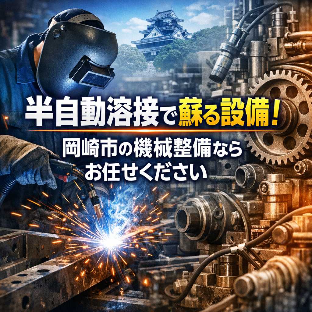 半自動溶接で蘇る設備！岡崎市の機械整備ならお任せください